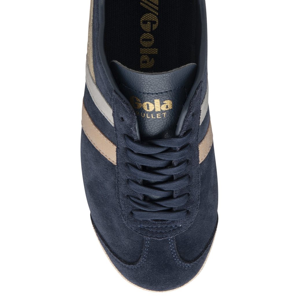 Gola Classics Bullet Mirror Trident Sneakers Tmavě Blankyt Stříbrné Zlaté CZ | LYDM-90734