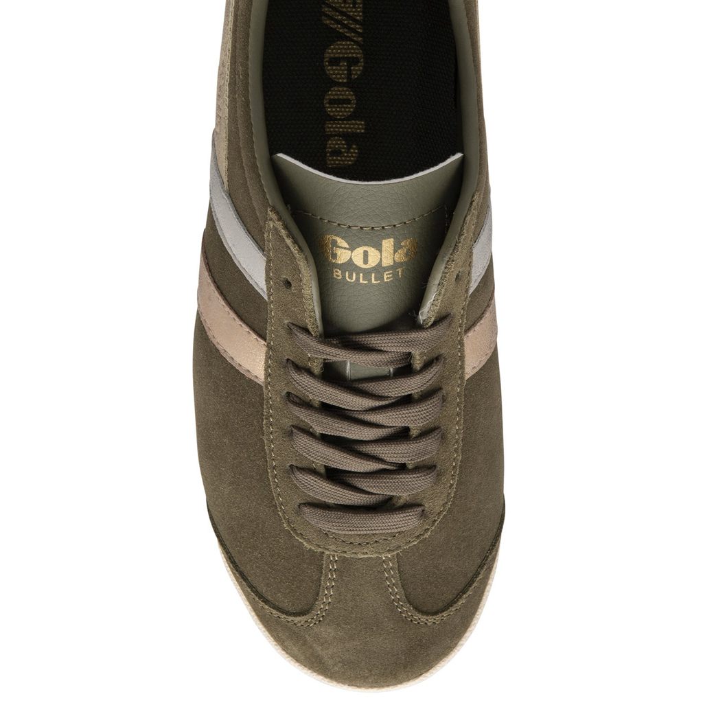 Gola Classics Bullet Mirror Trident Sneakers Hnědožlutý Stříbrné Zlaté CZ | YAGC-28951