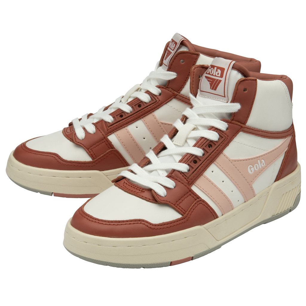 Gola Classics Challenge High Sneakers Bílé Oranžové Růžové CZ | KPLY-35672
