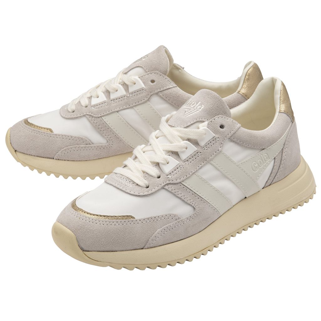 Gola Classics Chicago Glimmer Sneakers Bílé Zlaté CZ | EZTQ-80172