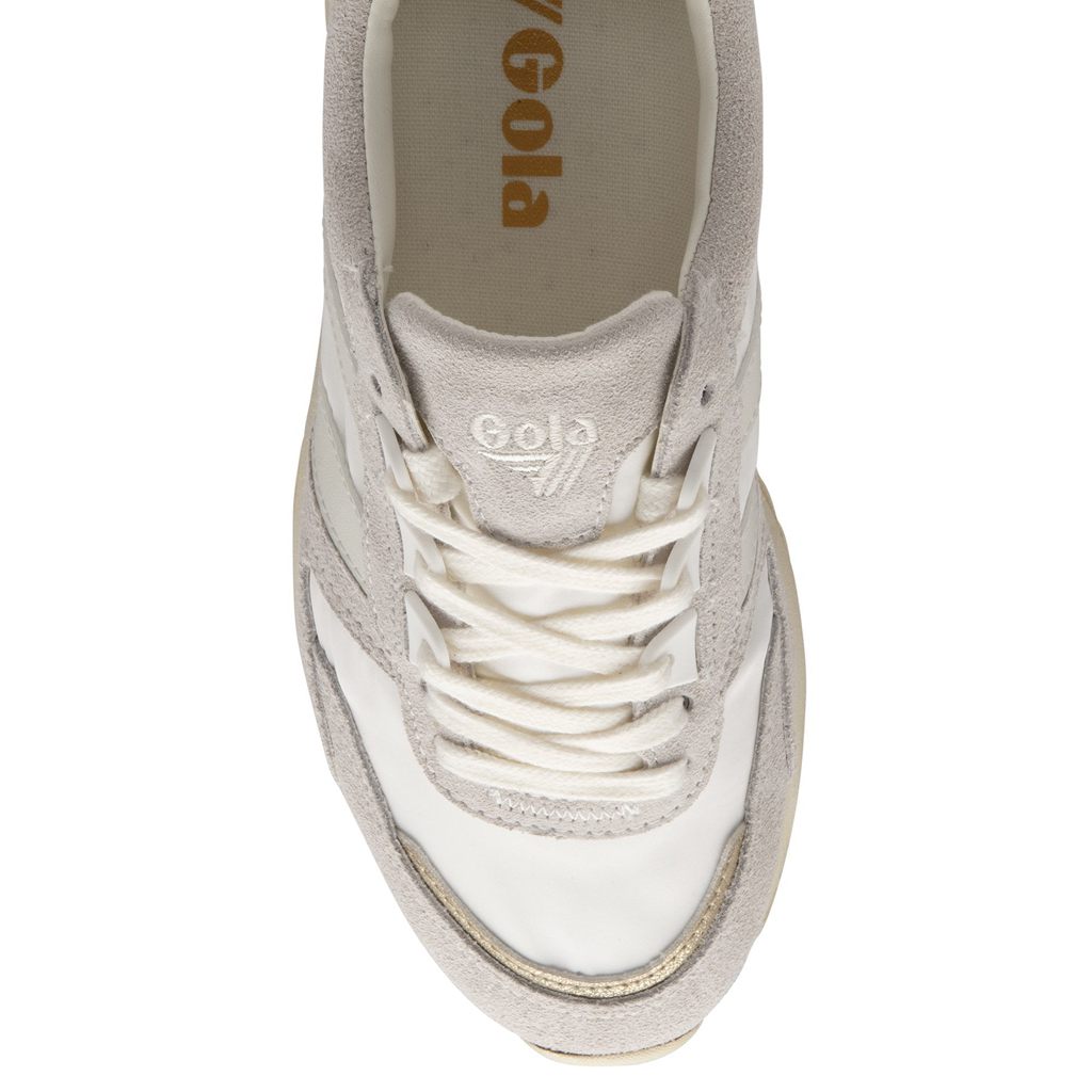 Gola Classics Chicago Glimmer Sneakers Bílé Zlaté CZ | EZTQ-80172
