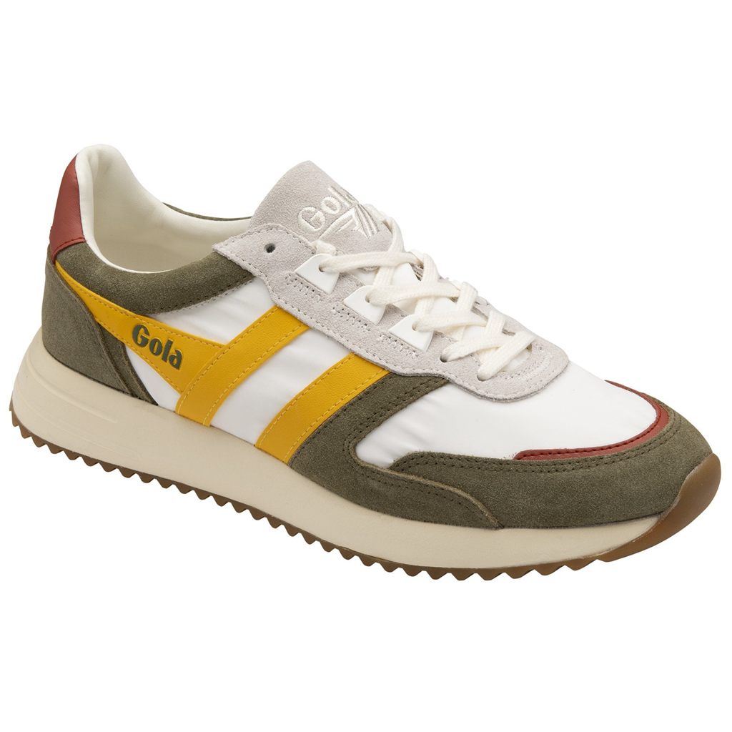 Gola Classics Chicago Sneakers Bílé Hnědožlutý CZ | SRAY-95380