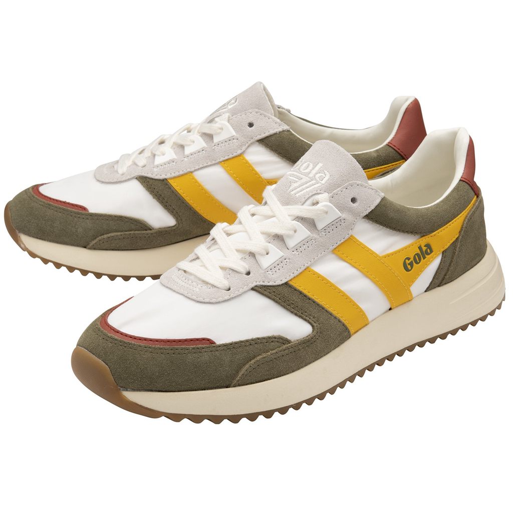 Gola Classics Chicago Sneakers Bílé Hnědožlutý CZ | SRAY-95380