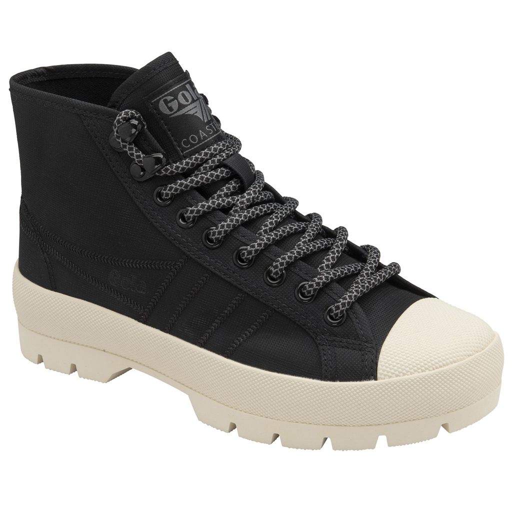 Gola Classics Coaster Peak High Hiker Sneakers Černé Bílé CZ | BSXE-12473