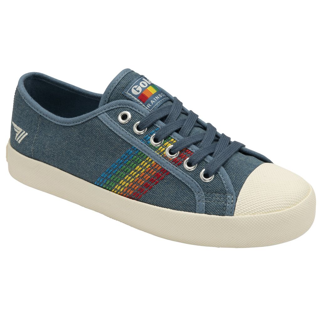 Gola Classics Coaster Rainbow Stitch Shoes Denim Multi CZ | IDYV-01378