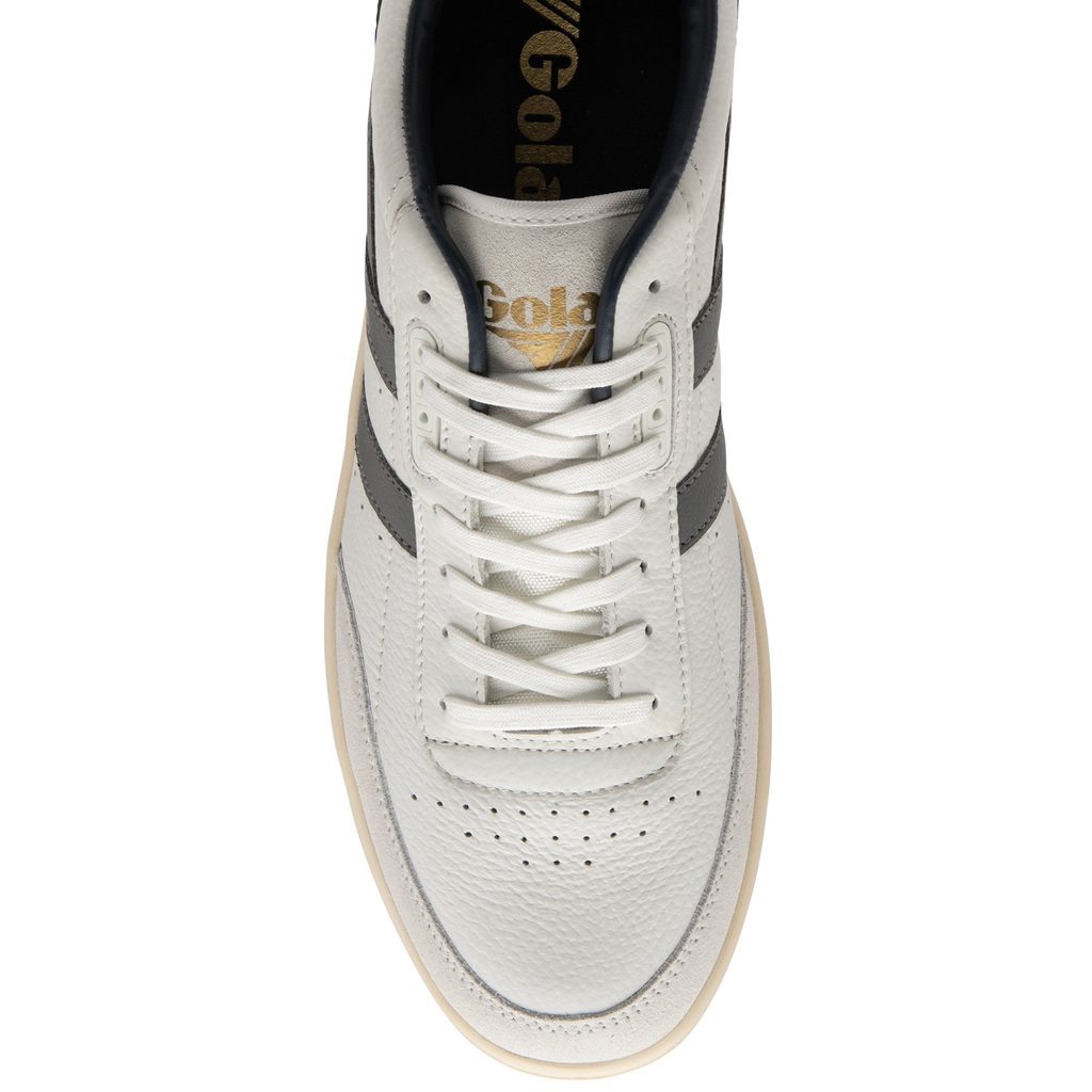 Gola Classics Contact Leather Sneakers Bílé Tmavě Blankyt CZ | INQM-71043