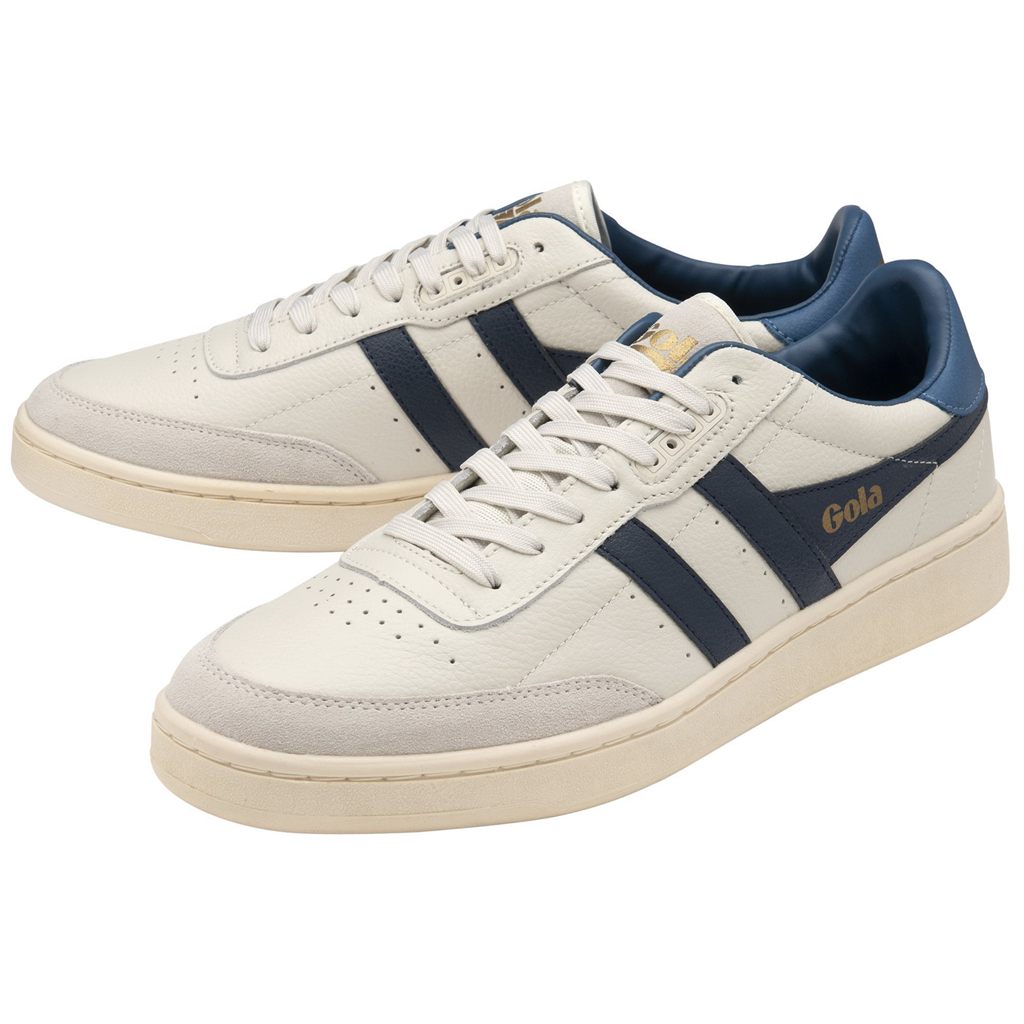 Gola Classics Contact Leather Sneakers Bílé Tmavě Blankyt Blankyt CZ | OZMJ-68490