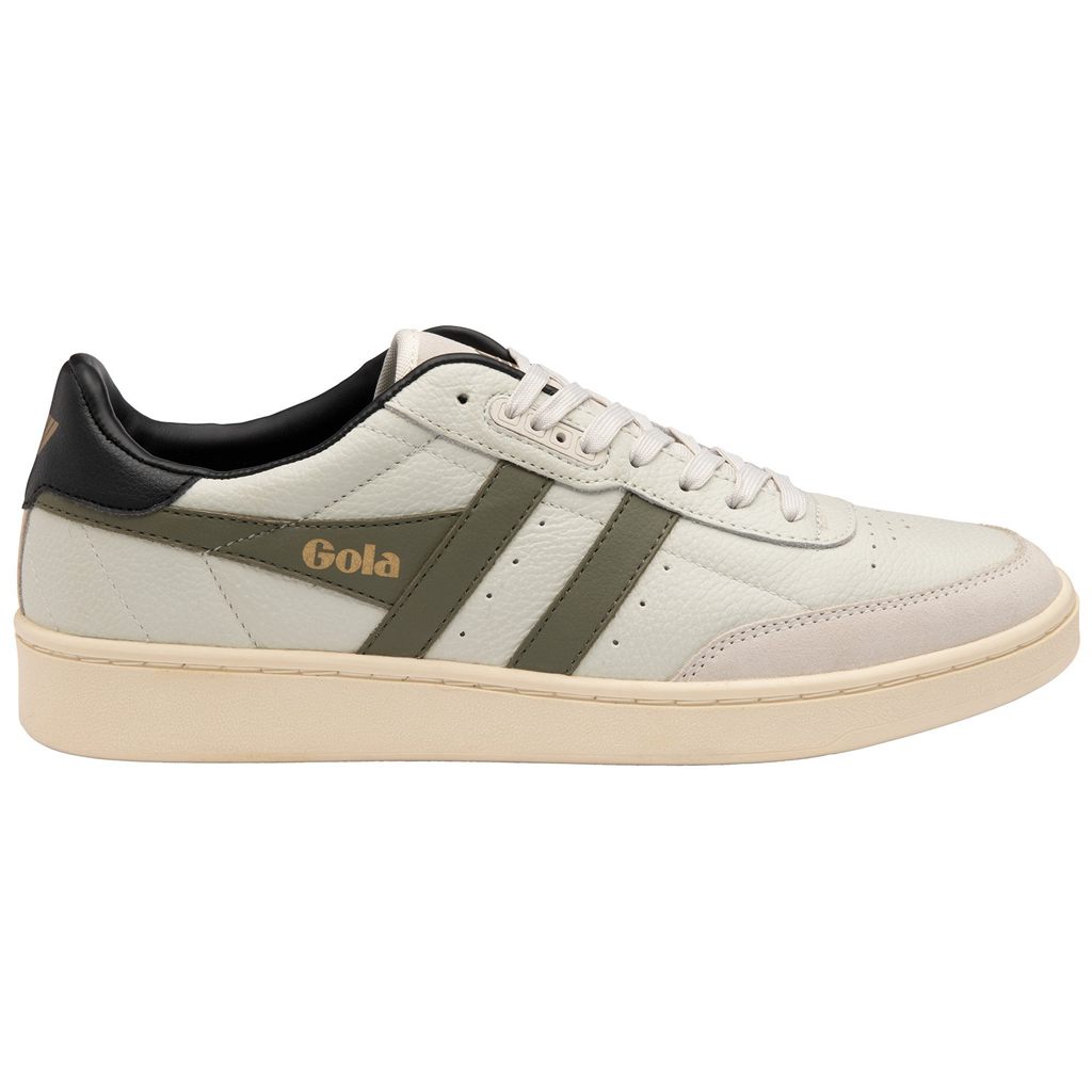 Gola Classics Contact Leather Sneakers Bílé Hnědožlutý Černé CZ | TMEJ-43609