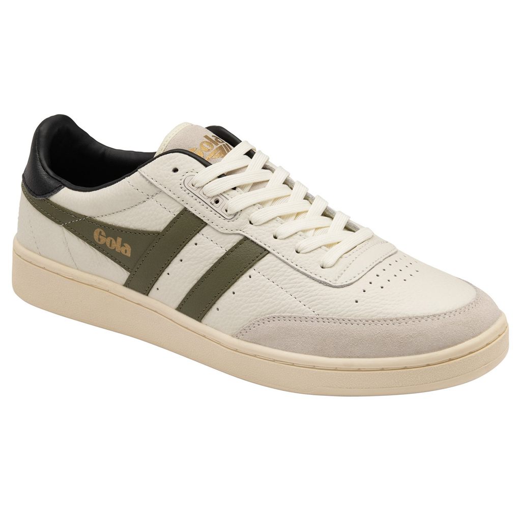 Gola Classics Contact Leather Sneakers Bílé Hnědožlutý Černé CZ | TMEJ-43609