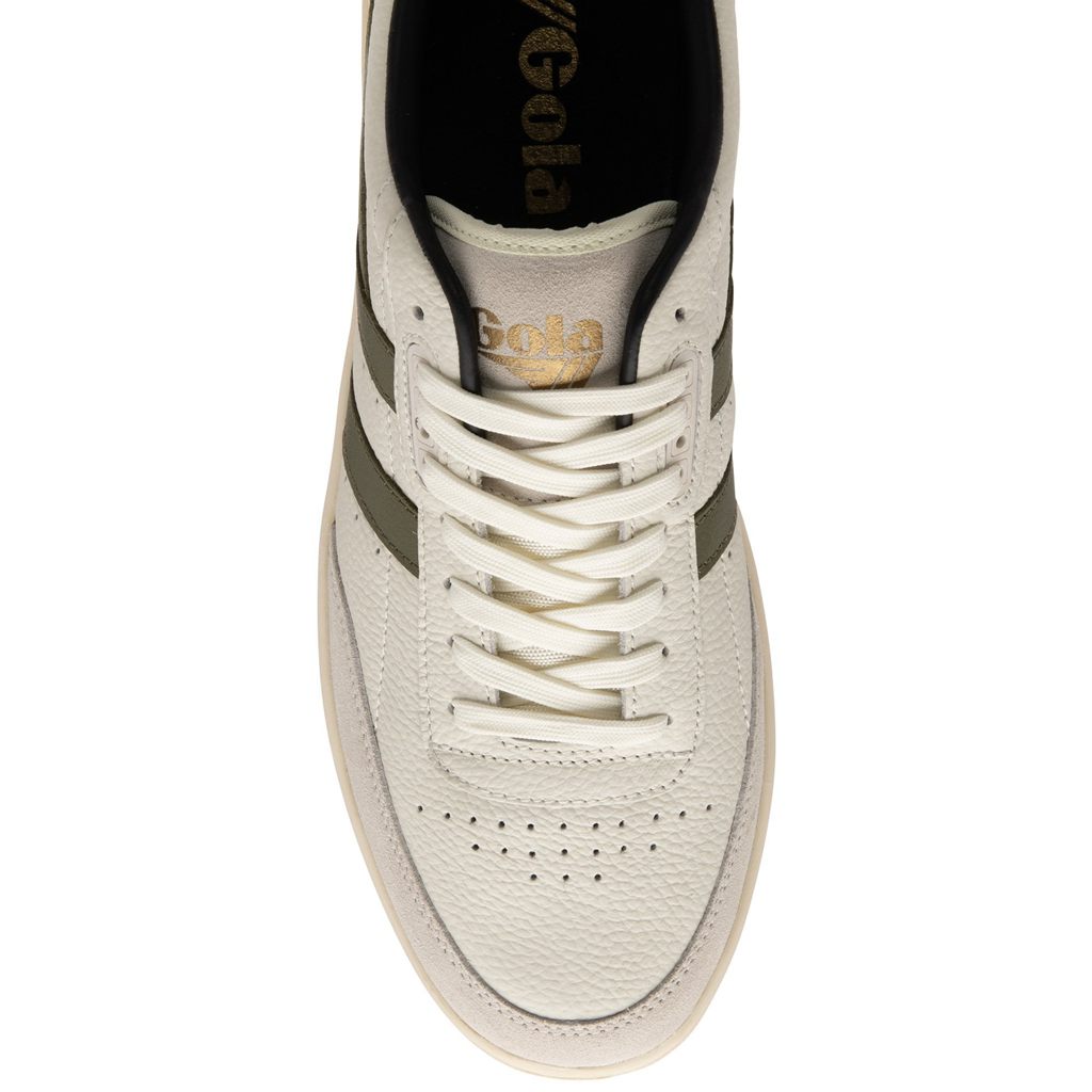 Gola Classics Contact Leather Sneakers Bílé Hnědožlutý Černé CZ | TMEJ-43609
