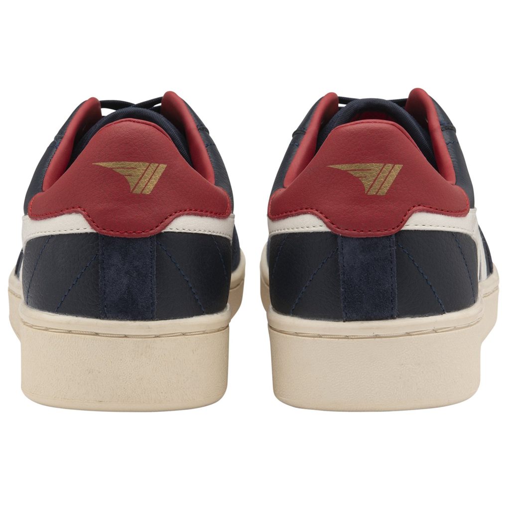 Gola Classics Contact Leather Sneakers Tmavě Blankyt Bílé Tmavě Červené CZ | IOKB-80532