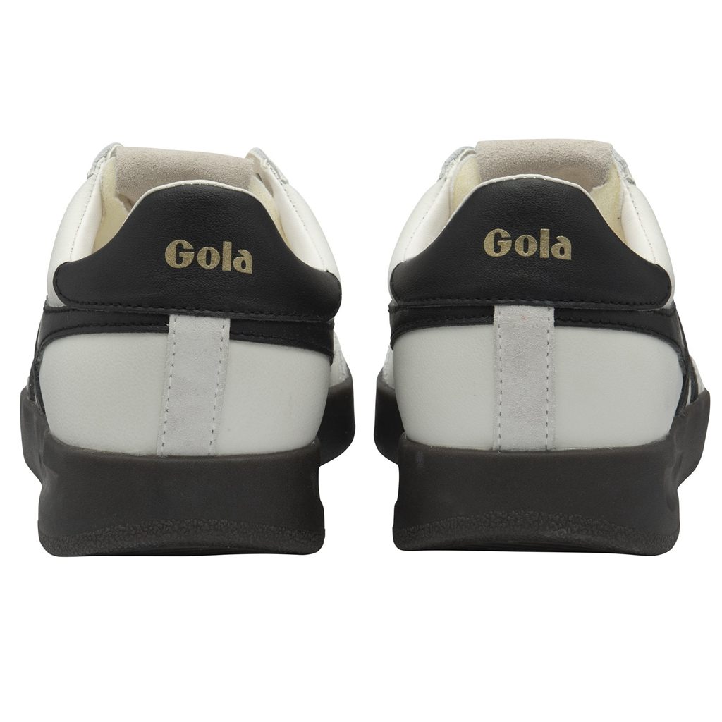 Gola Classics Cyclone Leather Sneakers Bílé Černé Tmavě CZ | SGXC-92486