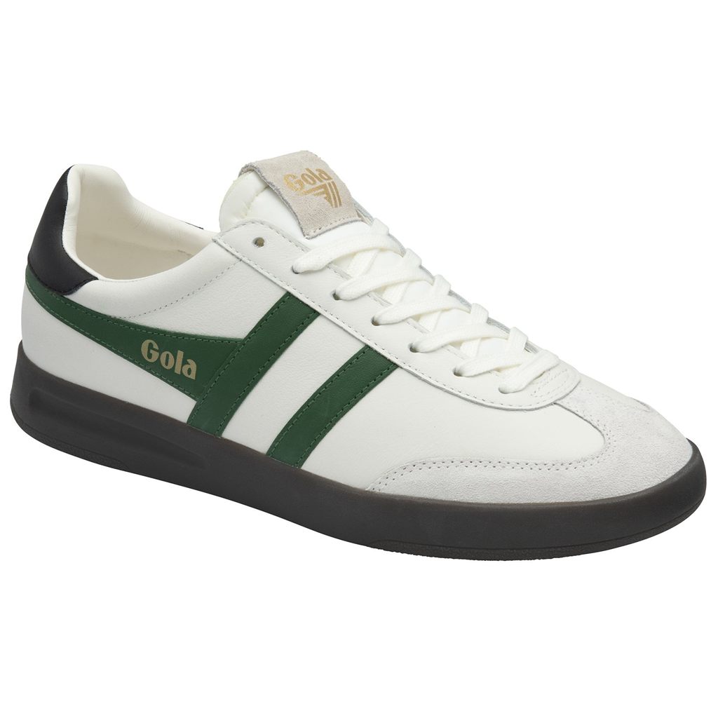 Gola Classics Cyclone Leather Sneakers Bílé Černé Tmavě CZ | OIFB-20719