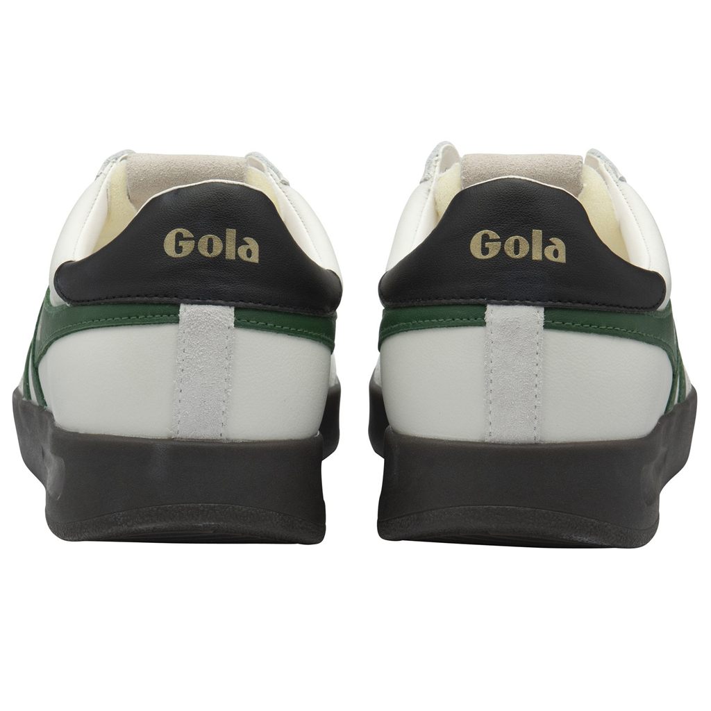 Gola Classics Cyclone Leather Sneakers Bílé Černé Tmavě CZ | OIFB-20719