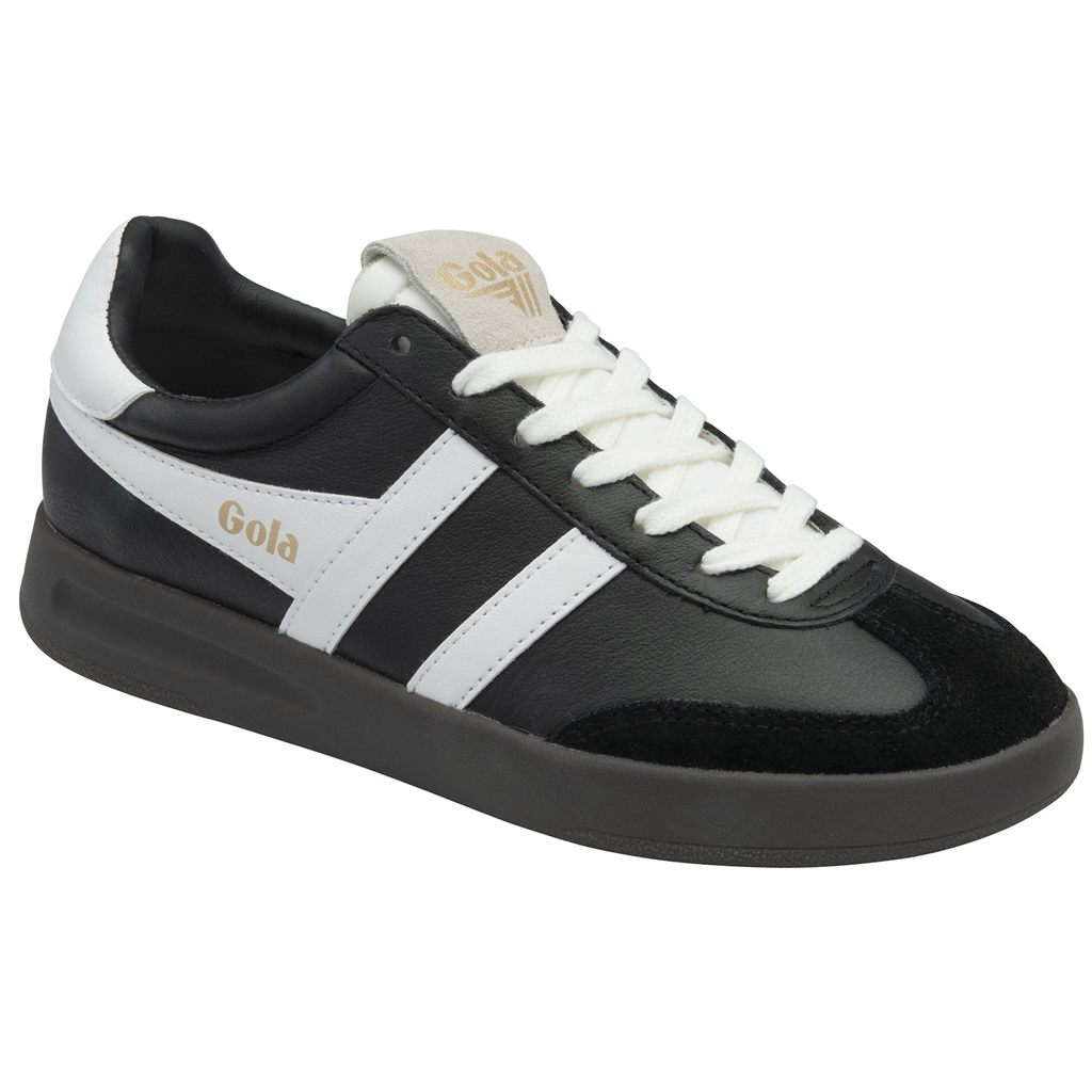 Gola Classics Cyclone Leather Sneakers Černé Bílé Tmavě CZ | YVXO-76512
