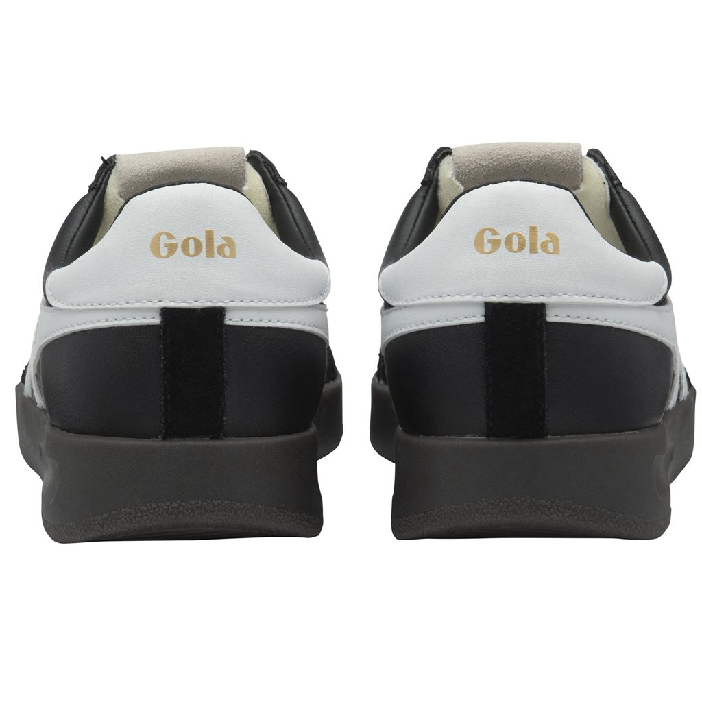 Gola Classics Cyclone Leather Sneakers Černé Bílé Tmavě CZ | YVXO-76512
