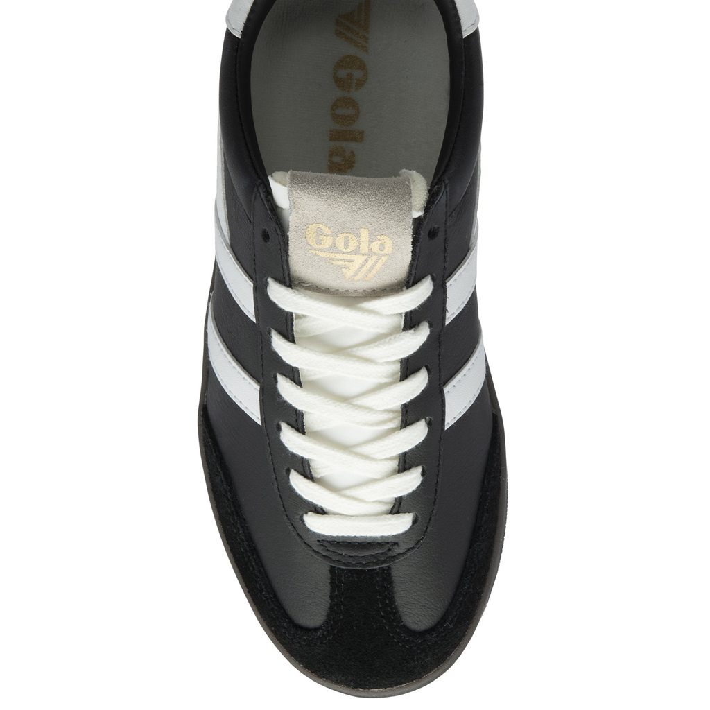 Gola Classics Cyclone Leather Sneakers Černé Bílé Tmavě CZ | YVXO-76512