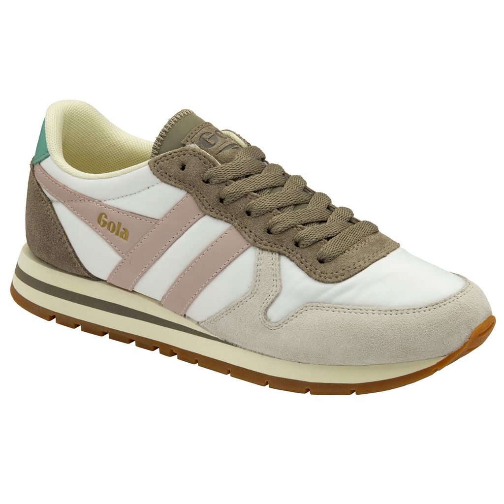 Gola Classics Daytona Chute Sneakers Bílé Růžové CZ | ETKI-73419