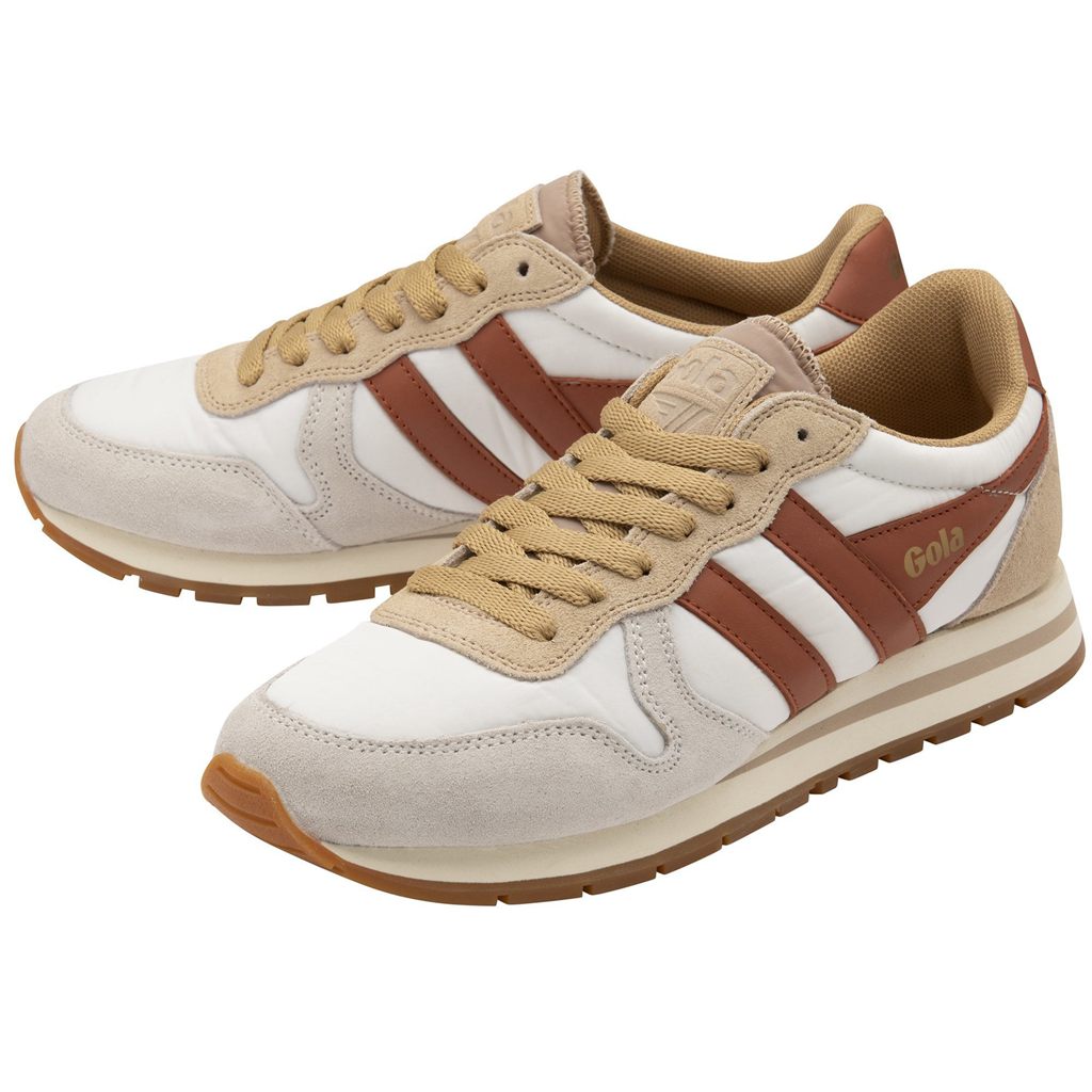 Gola Classics Daytona Chute Sneakers Bílé Oranžové CZ | BQYS-52409