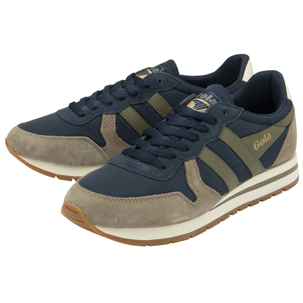 Gola Classics Daytona Chute Sneakers Tmavě Blankyt Hnědožlutý CZ | RAKL-56170