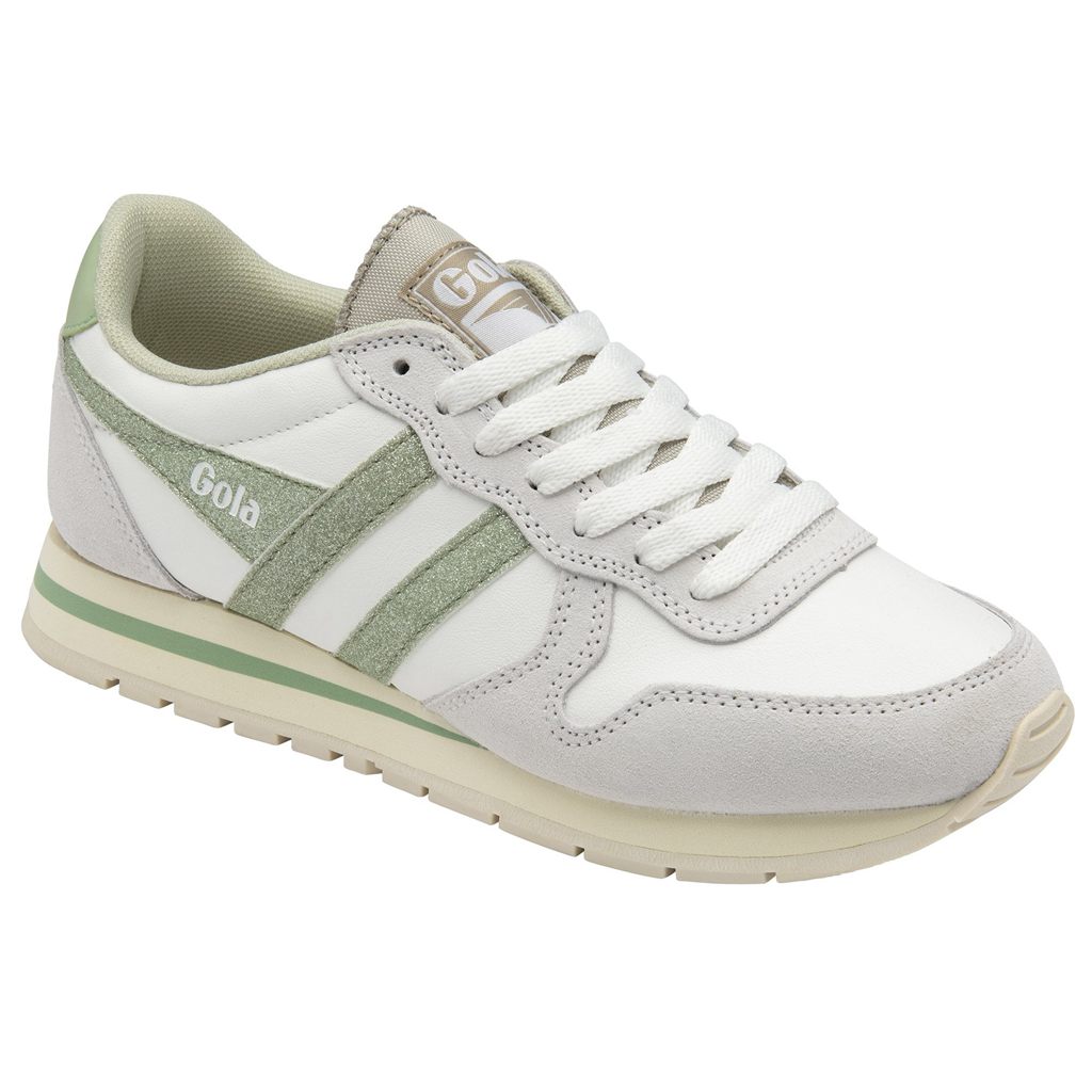 Gola Classics Daytona Glitter Sneakers Bílé Světle Zelene CZ | DPCL-84692