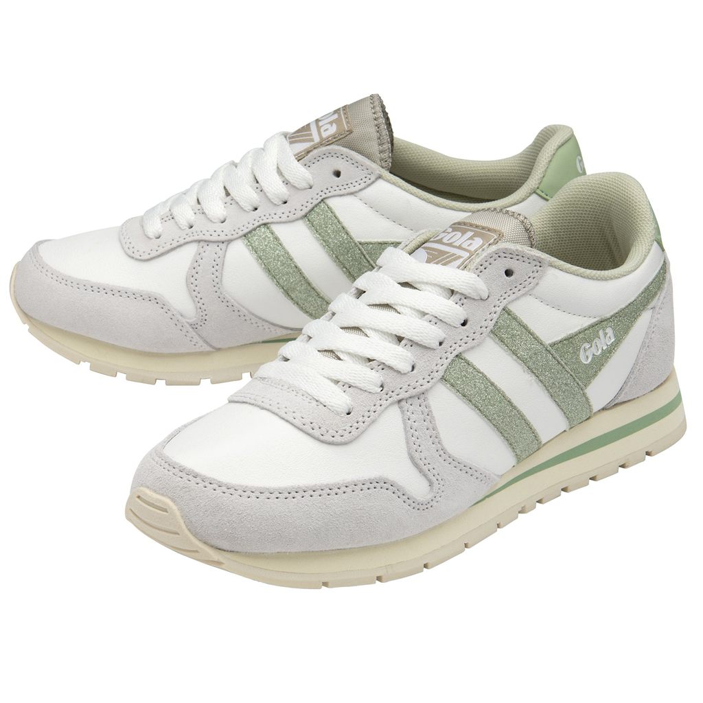 Gola Classics Daytona Glitter Sneakers Bílé Světle Zelene CZ | DPCL-84692