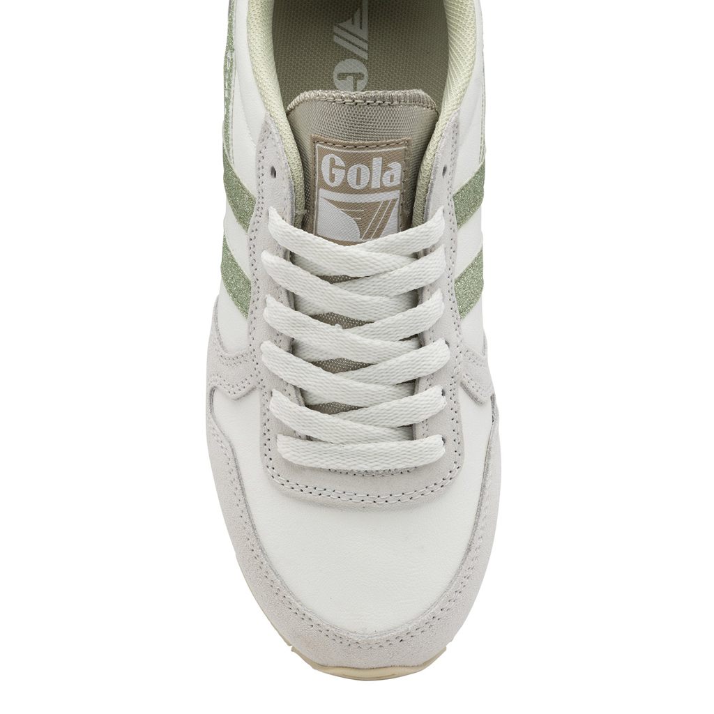 Gola Classics Daytona Glitter Sneakers Bílé Světle Zelene CZ | DPCL-84692