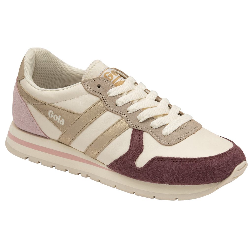 Gola Classics Daytona Quadrant Sneakers Bílé Zlaté Růžové CZ | IPNW-38671