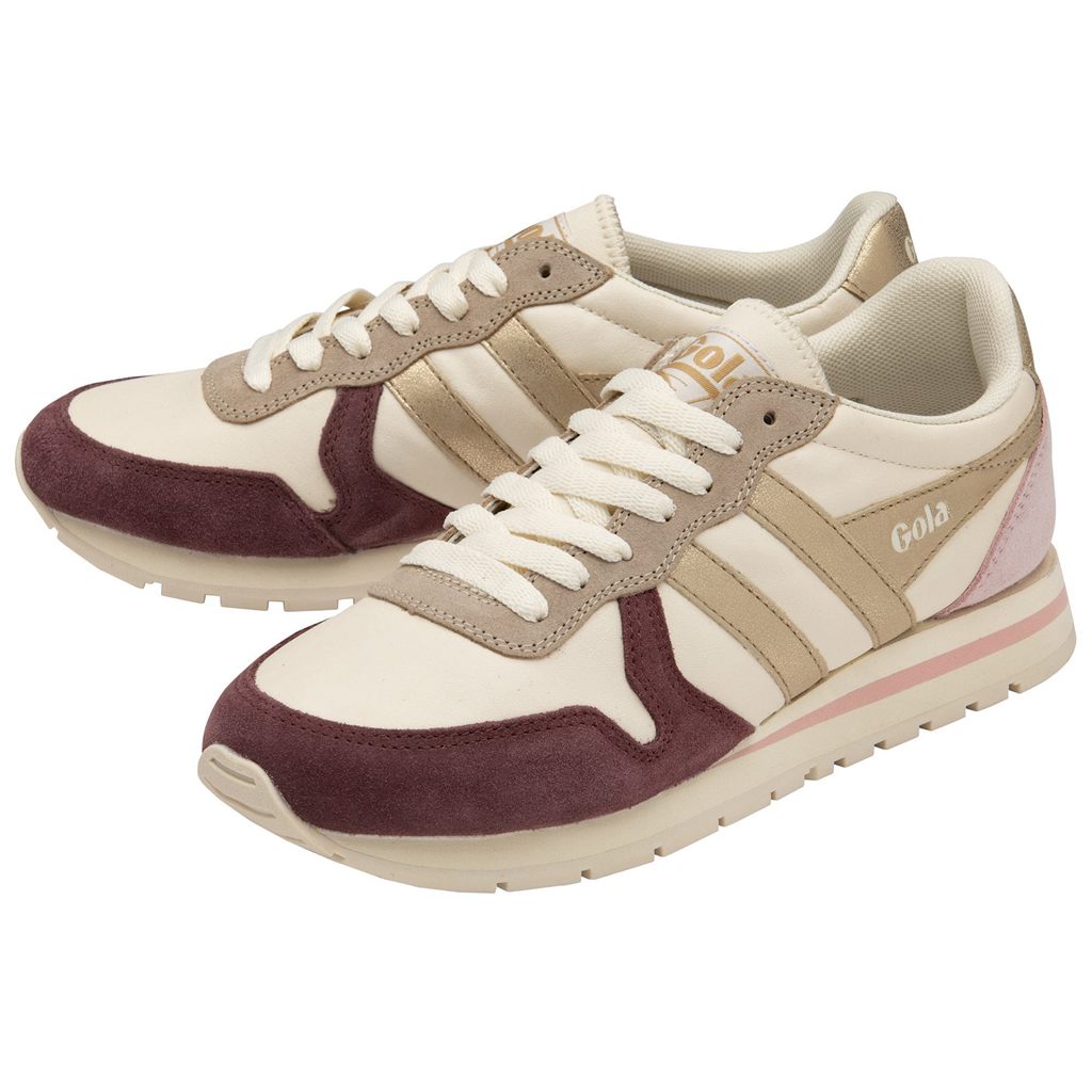 Gola Classics Daytona Quadrant Sneakers Bílé Zlaté Růžové CZ | IPNW-38671