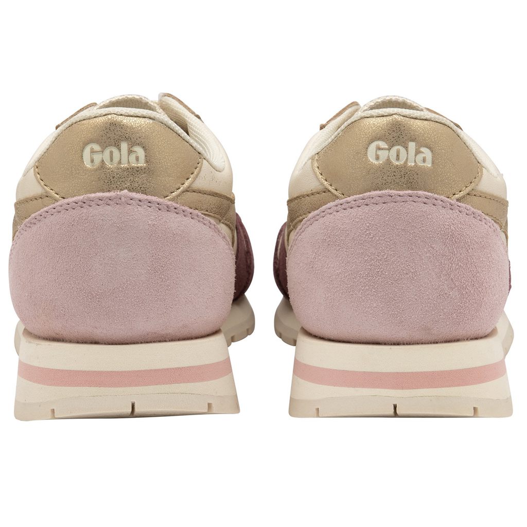 Gola Classics Daytona Quadrant Sneakers Bílé Zlaté Růžové CZ | IPNW-38671
