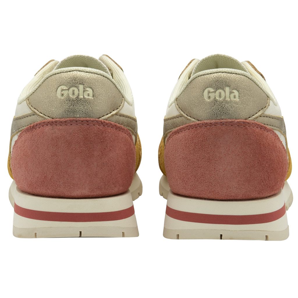 Gola Classics Daytona Quadrant Sneakers Bílé Zlaté CZ | XDLH-38954