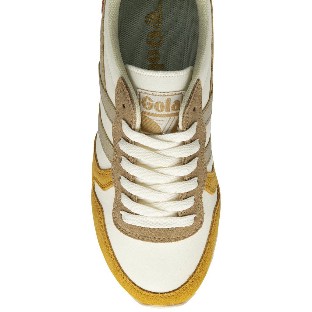 Gola Classics Daytona Quadrant Sneakers Bílé Zlaté CZ | XDLH-38954
