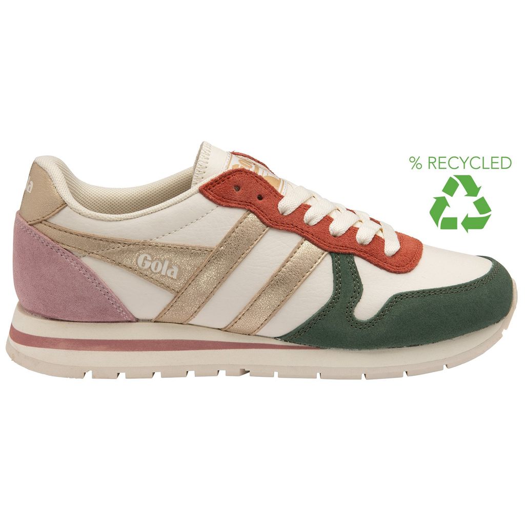 Gola Classics Daytona Quadrant Sneakers Bílé Zlaté Růžové CZ | JNGL-51276