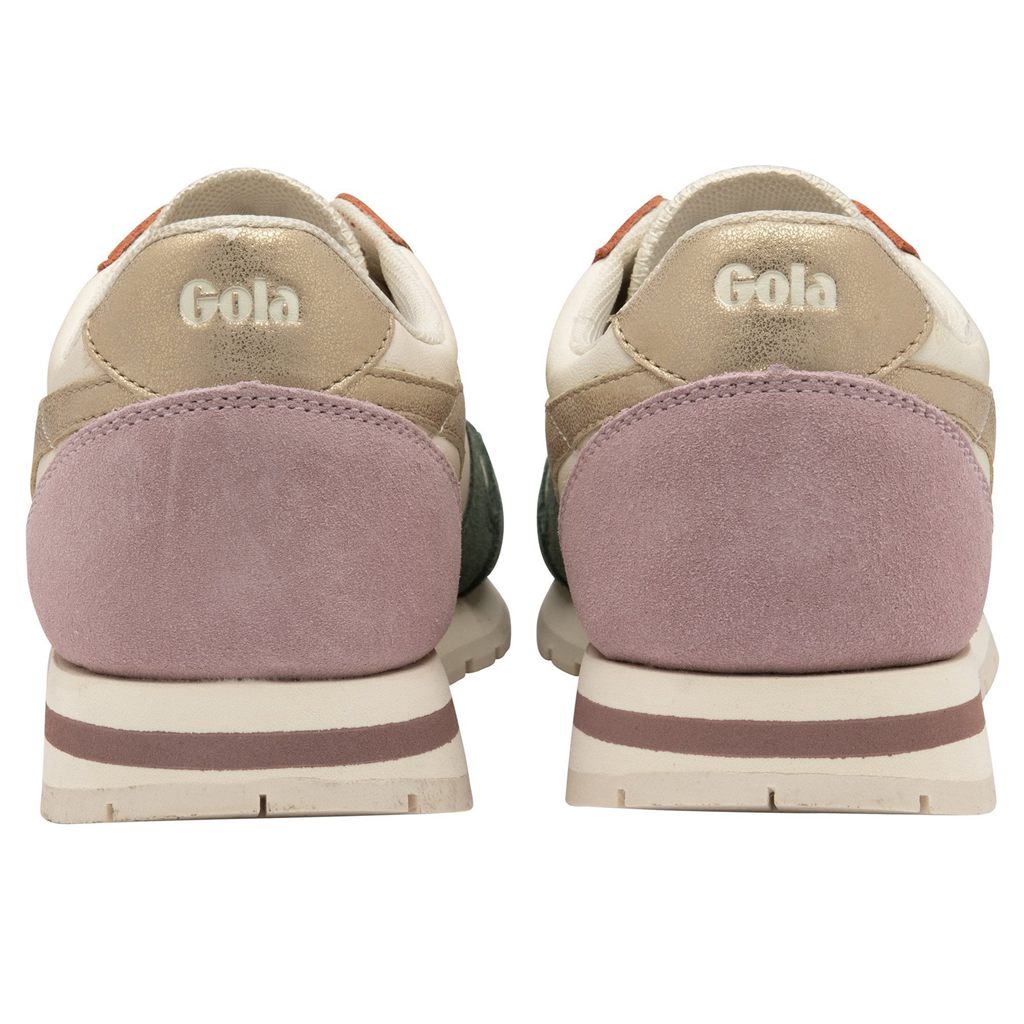 Gola Classics Daytona Quadrant Sneakers Bílé Zlaté Růžové CZ | JNGL-51276