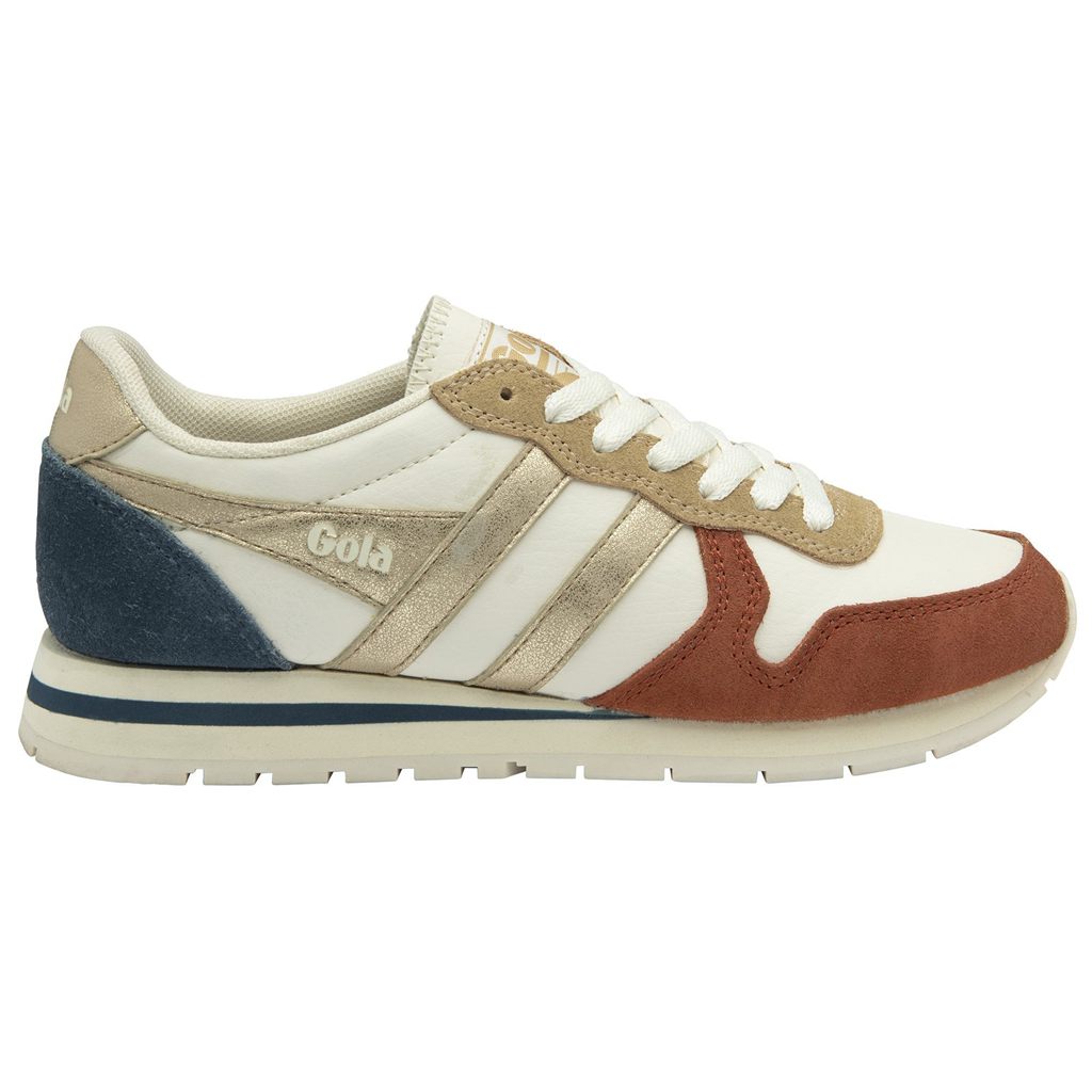Gola Classics Daytona Quadrant Sneakers Bílé Oranžové Zlaté CZ | FAVH-23681