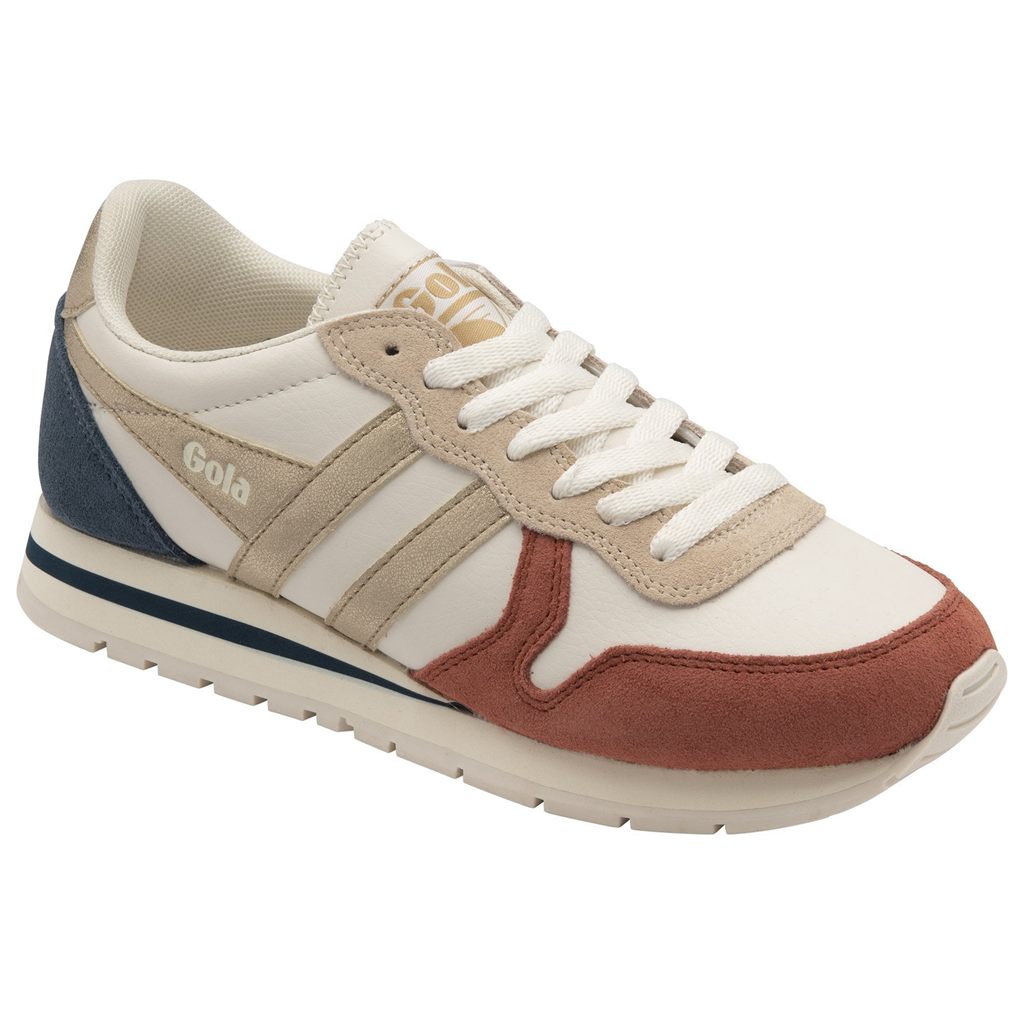 Gola Classics Daytona Quadrant Sneakers Bílé Oranžové Zlaté CZ | FAVH-23681