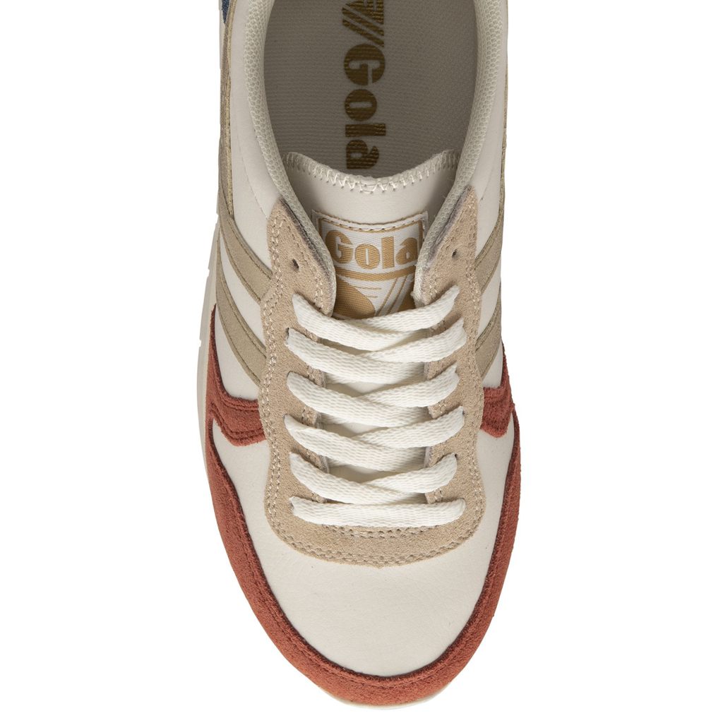 Gola Classics Daytona Quadrant Sneakers Bílé Oranžové Zlaté CZ | FAVH-23681