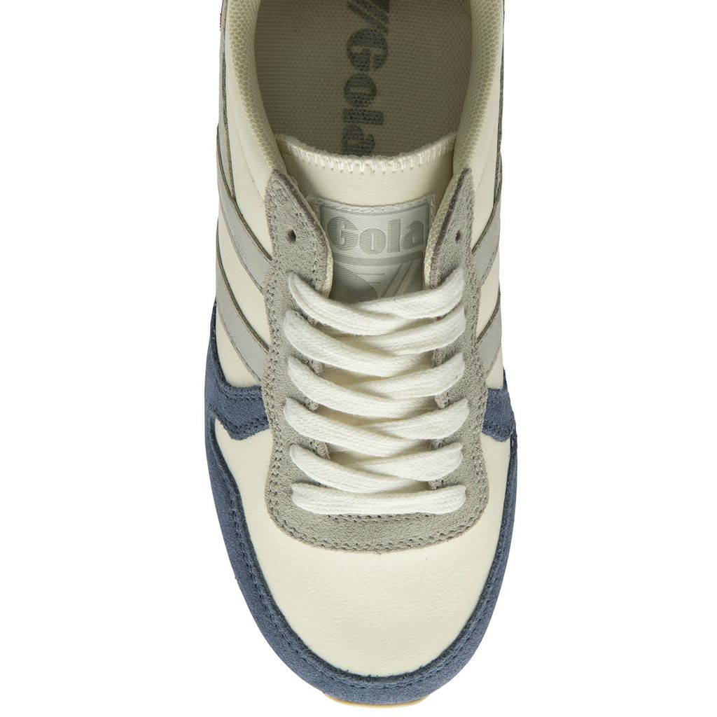 Gola Classics Daytona Quadrant Sneakers Bílé Stříbrné Tmavě Červené CZ | YXKU-03274