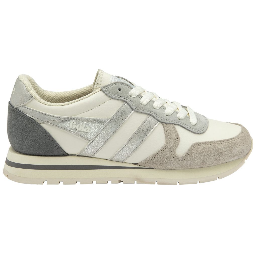 Gola Classics Daytona Quadrant Sneakers Bílé Šedé Stříbrné CZ | CLGS-98205