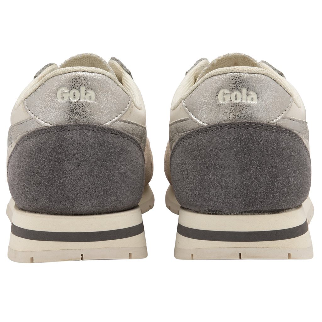 Gola Classics Daytona Quadrant Sneakers Bílé Šedé Stříbrné CZ | CLGS-98205