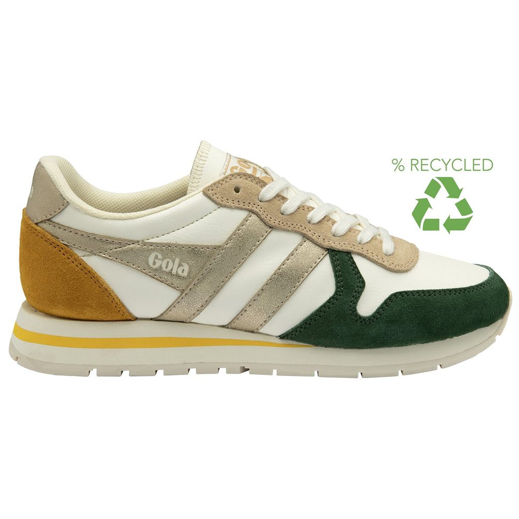 Gola Classics Daytona Quadrant Sneakers Bílé Zlaté CZ | OKHW-70562
