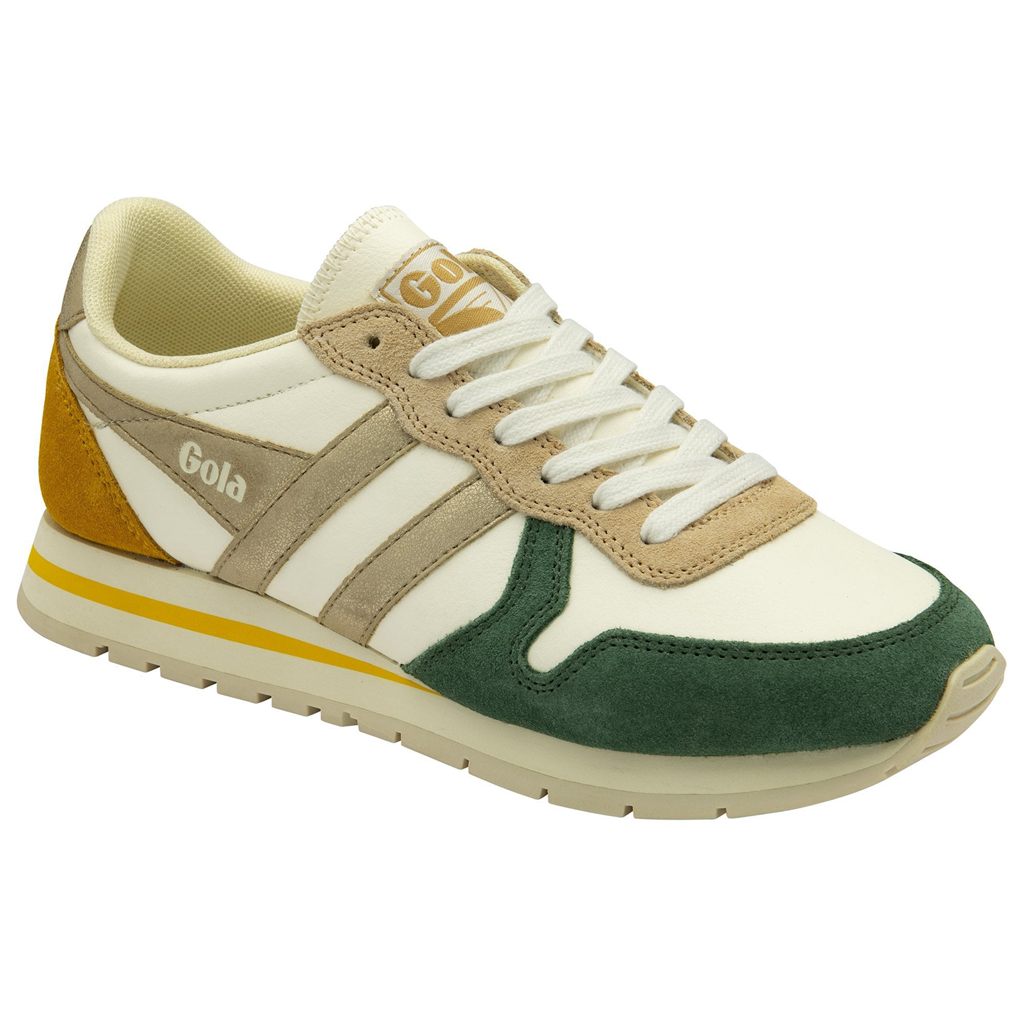 Gola Classics Daytona Quadrant Sneakers Bílé Zlaté CZ | OKHW-70562