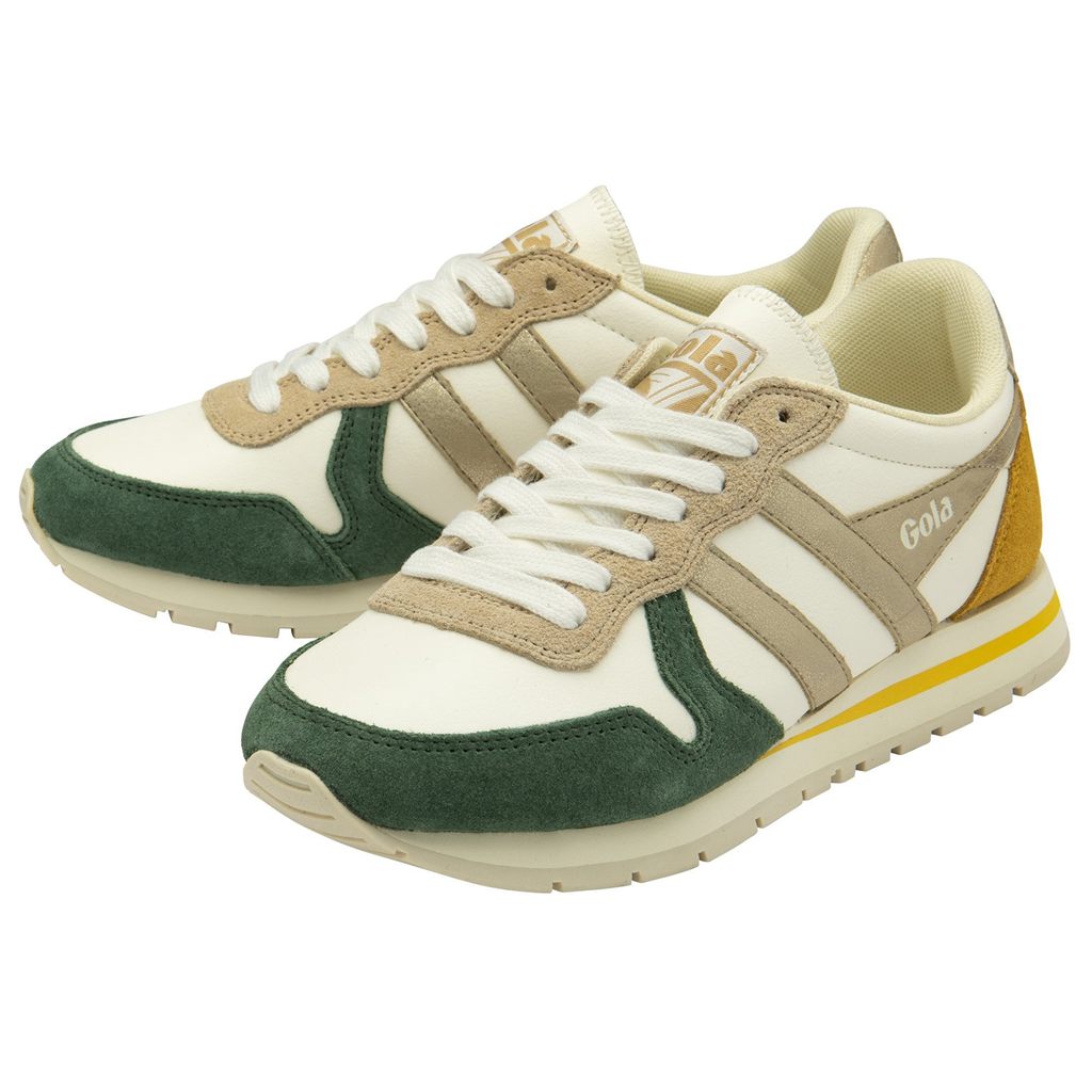 Gola Classics Daytona Quadrant Sneakers Bílé Zlaté CZ | OKHW-70562
