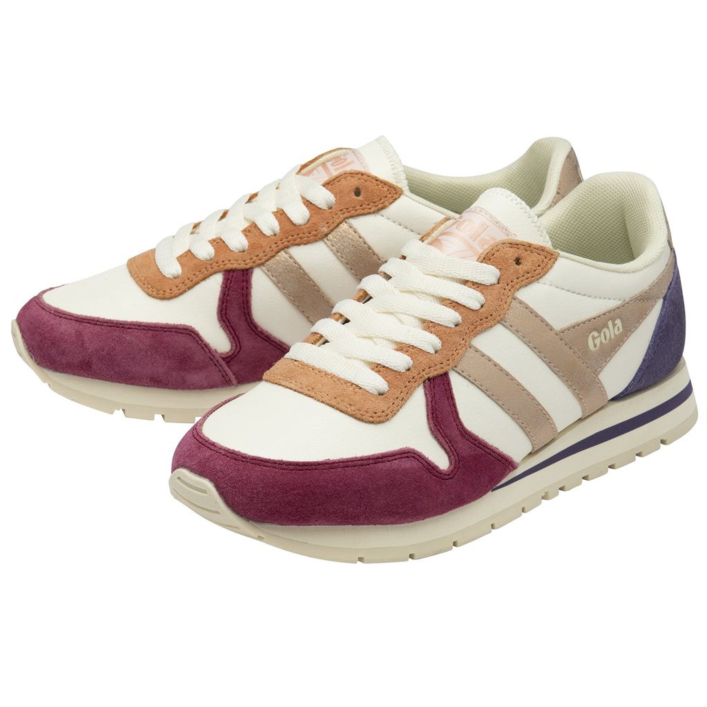 Gola Classics Daytona Quadrant Sneakers Bílé Růžové Zlaté CZ | TEIC-01923