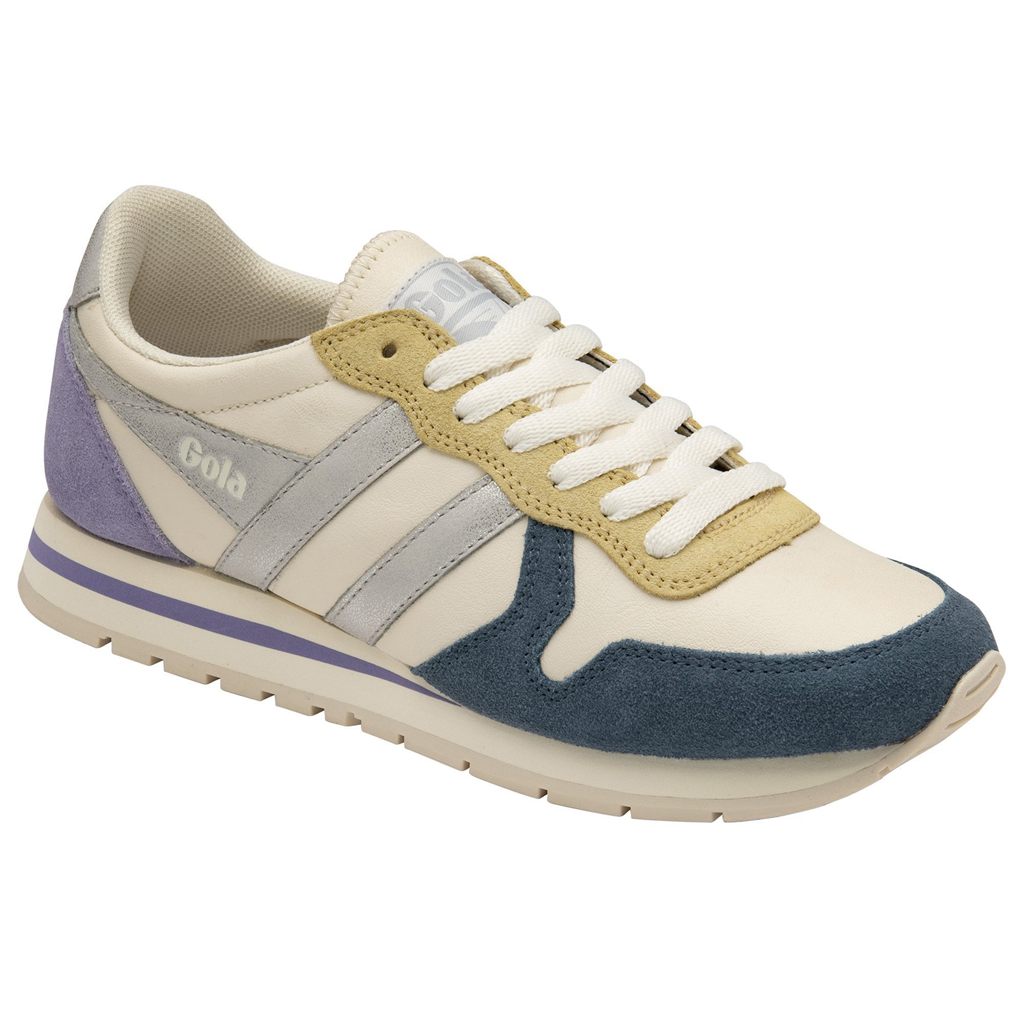 Gola Classics Daytona Quadrant Sneakers Bílé Stříbrné Levandule CZ | BDMR-28931