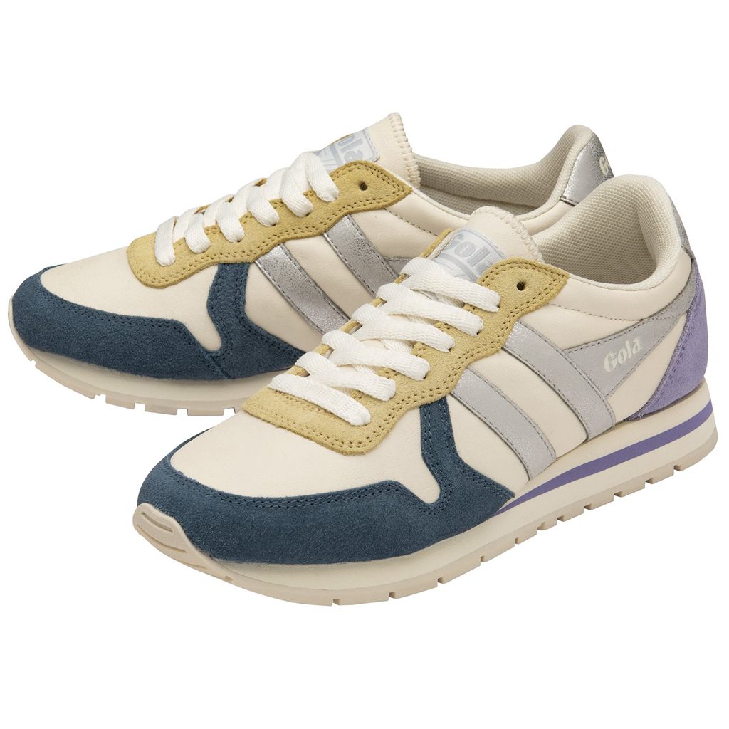 Gola Classics Daytona Quadrant Sneakers Bílé Stříbrné Levandule CZ | BDMR-28931