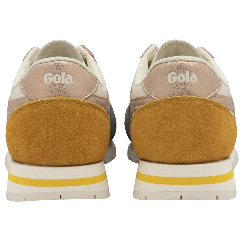 Gola Classics Daytona Quadrant Sneakers Bílé Růžové Zlaté CZ | LQIG-36210