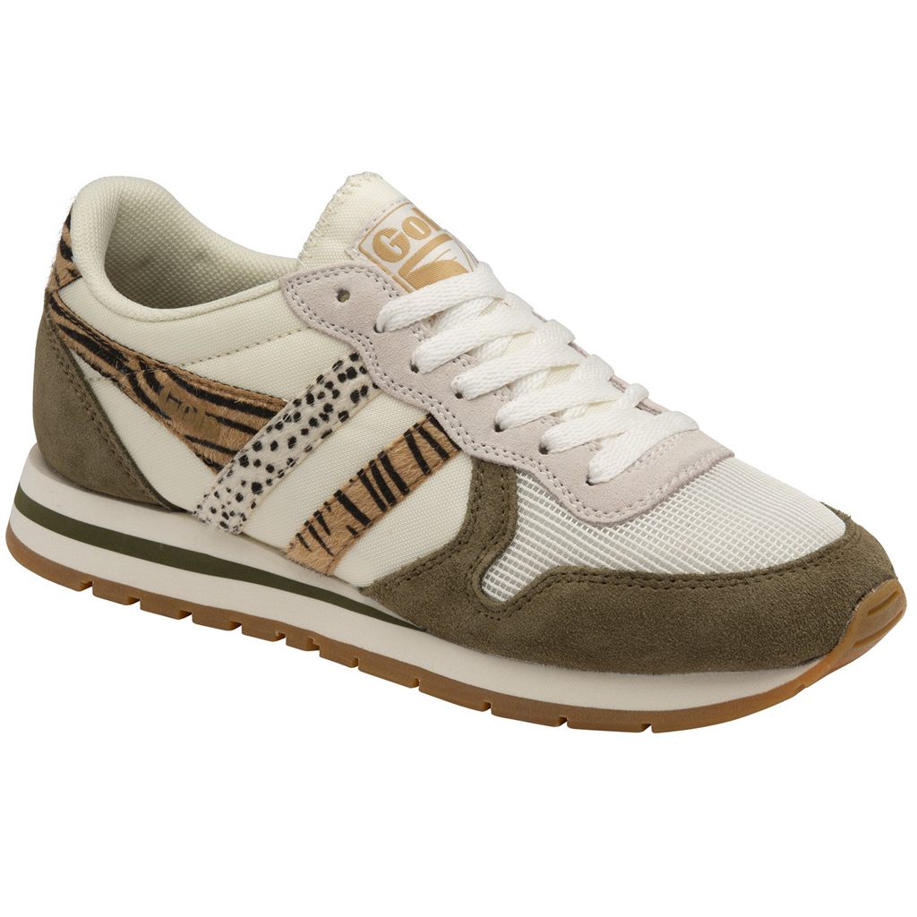 Gola Classics Daytona Safari Sneakers Bílé Hnědožlutý CZ | OWMT-29765