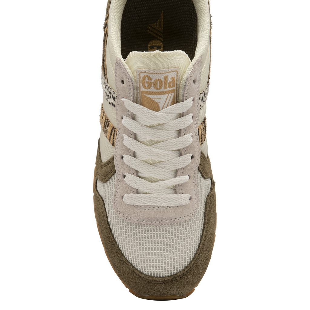 Gola Classics Daytona Safari Sneakers Bílé Hnědožlutý CZ | OWMT-29765