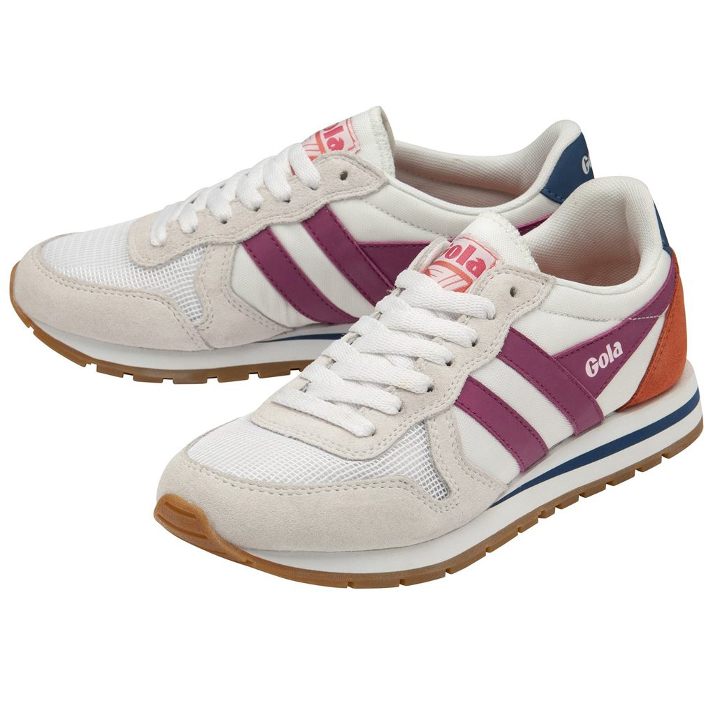 Gola Classics Daytona Sneakers Bílé Fuchsie Blankyt CZ | YMWO-40978